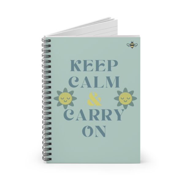 Keep Calm & Carry On Design Spiral Notebook - Image 2