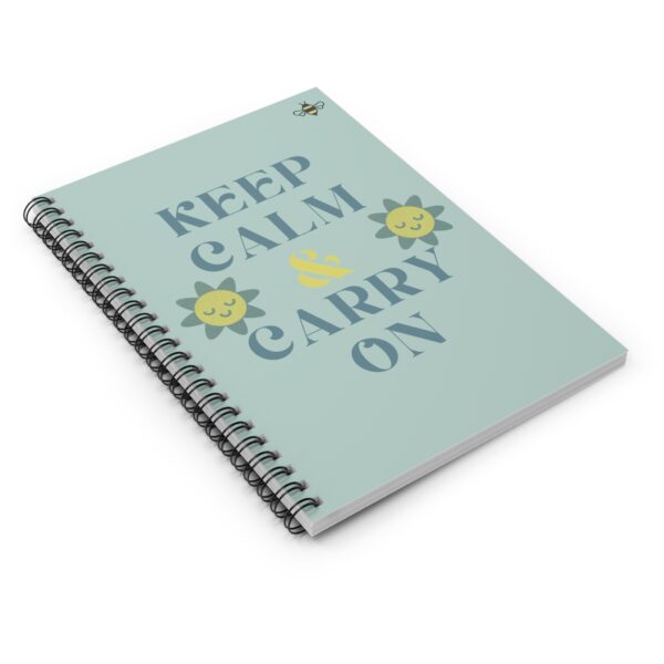 Keep Calm & Carry On Design Spiral Notebook - Image 3